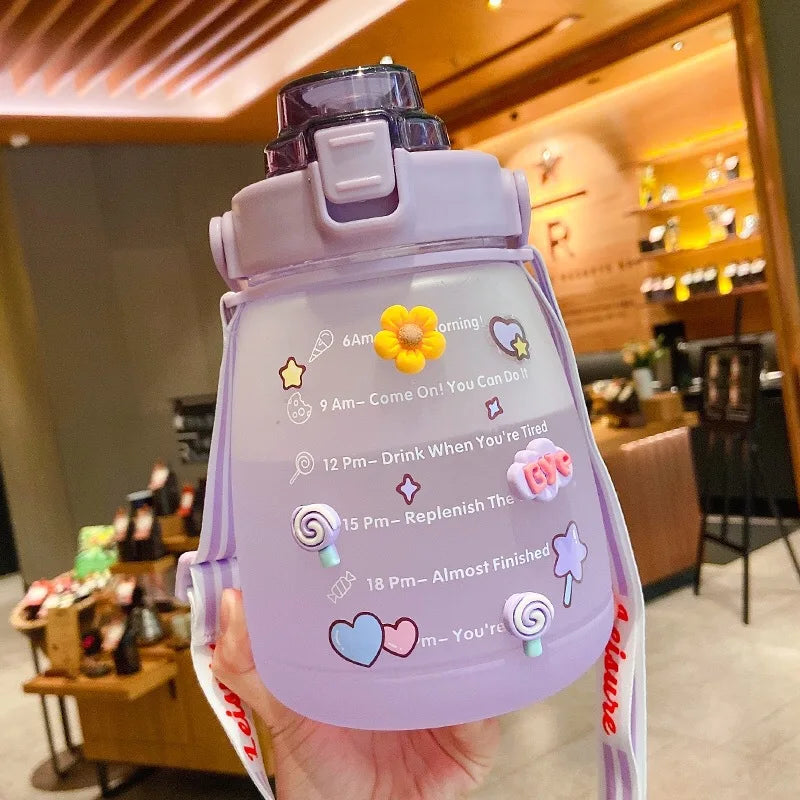 🎀 Milk Bunny – Crossbody Water Bottle